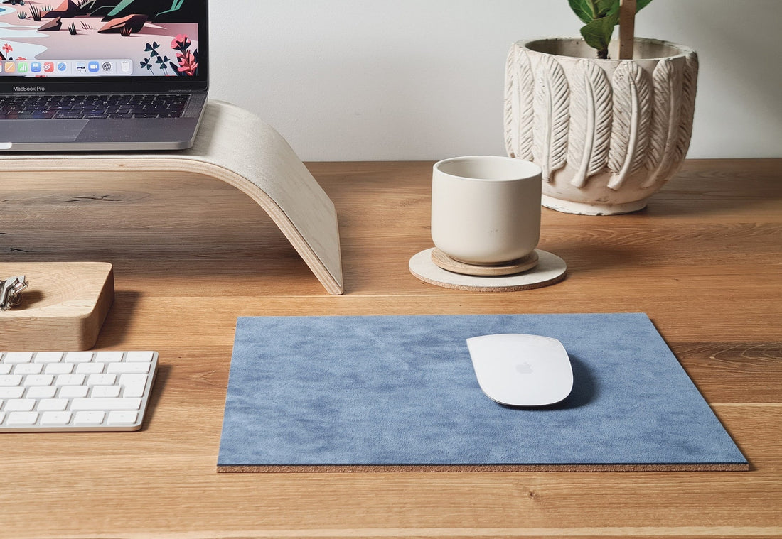 Small mouse pad - Blue Alcantara