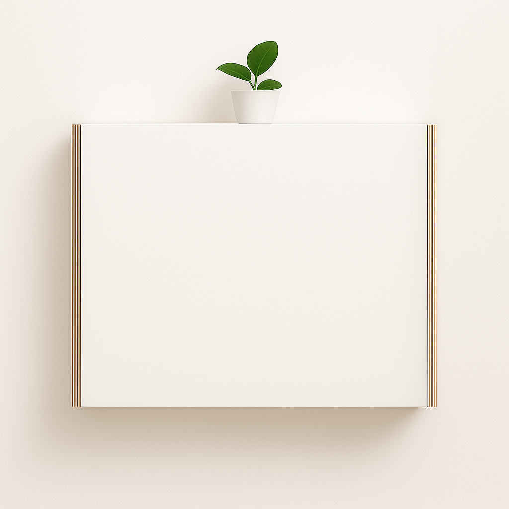 Medium Desk - Wall-mounted birch wood desk