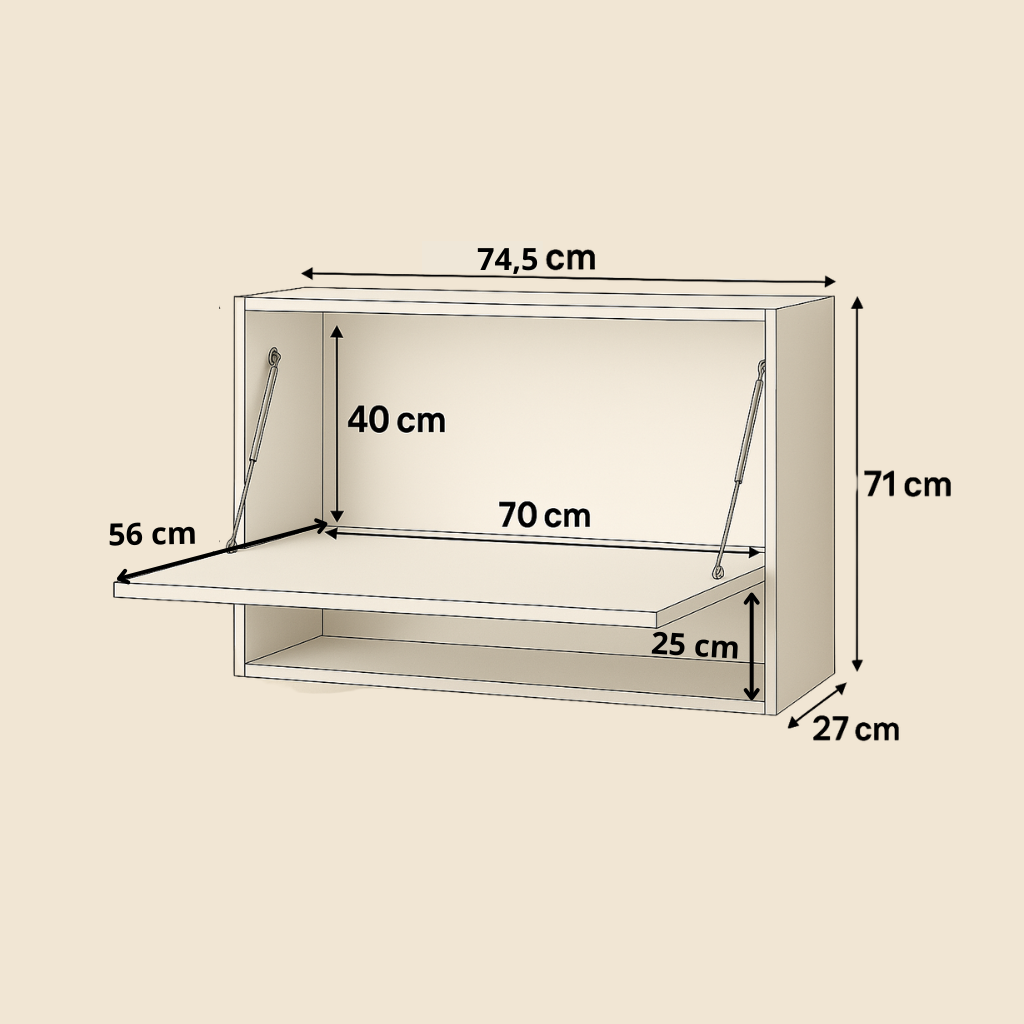 Signature - Bureau mural avec rangement