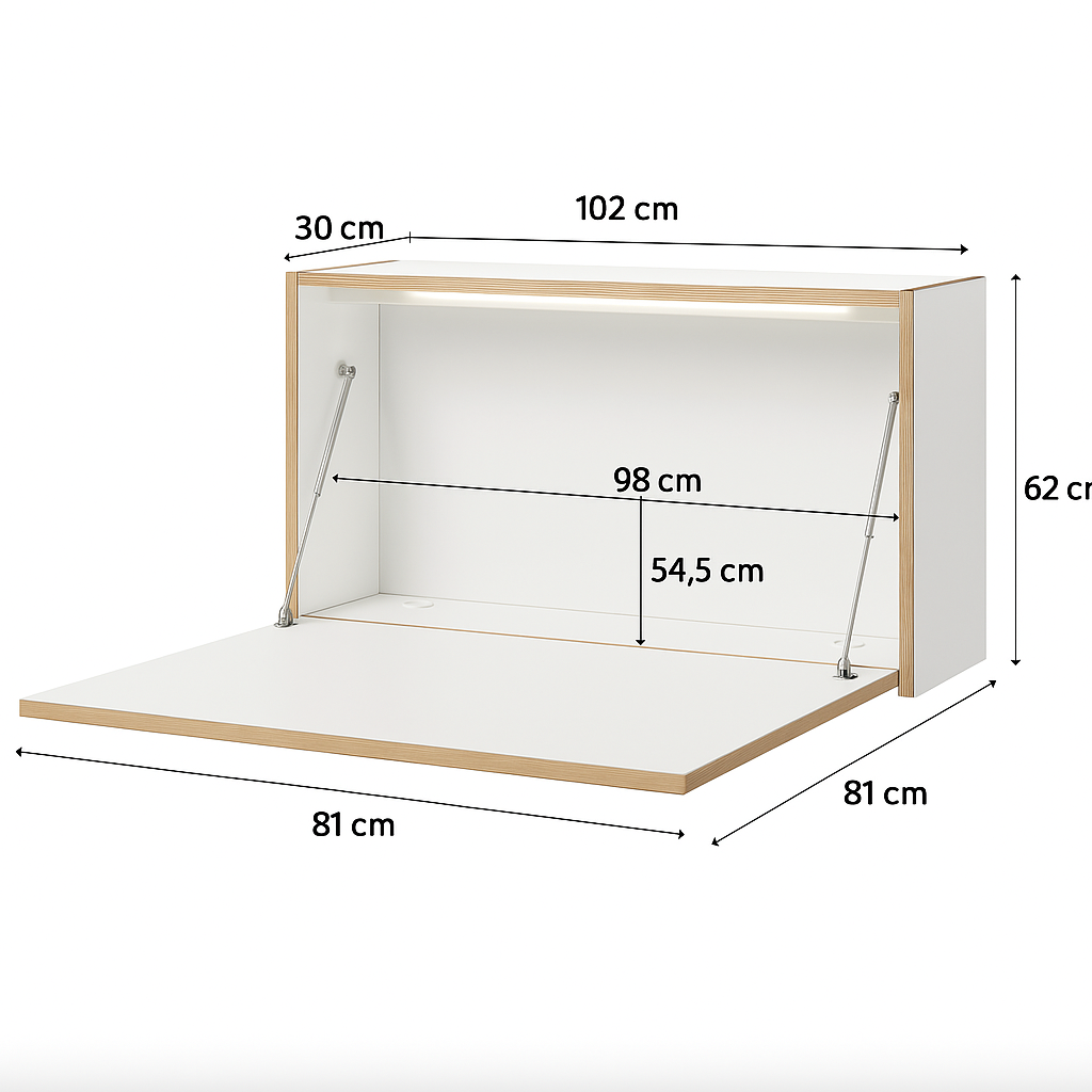 The Premium Desk - Wall-mounted desk