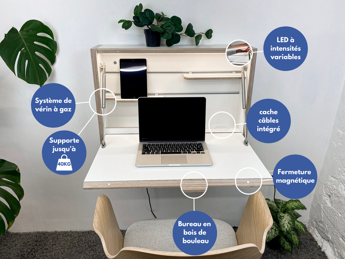 Compact - Bureau mural pliable