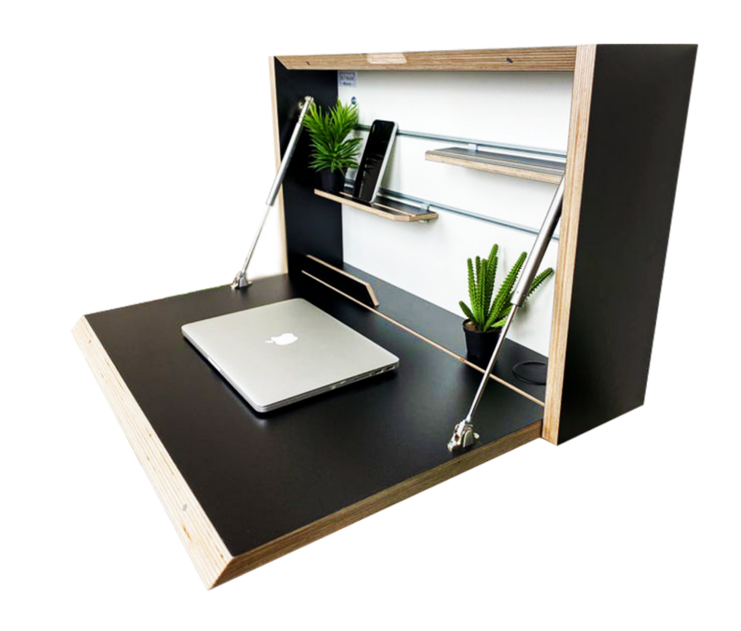 Folding wall desk - Black