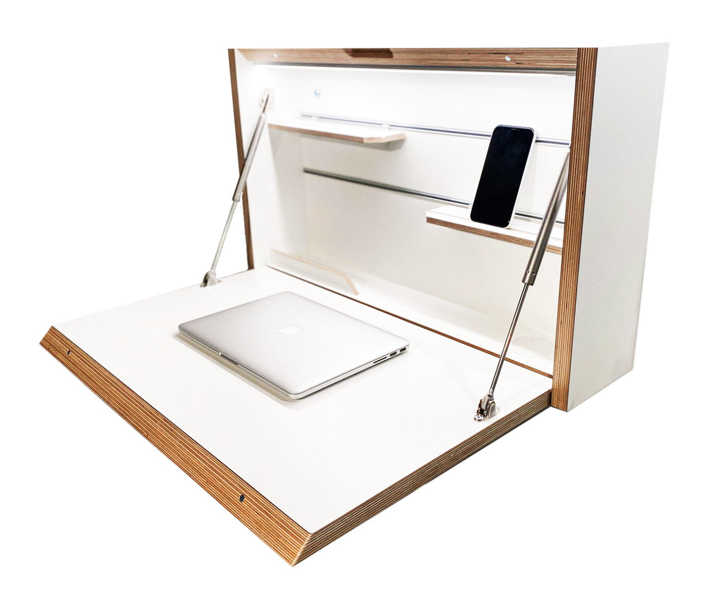 Folding wall desk - Birch wood