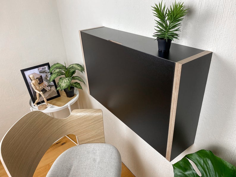 Folding wall desk - Black