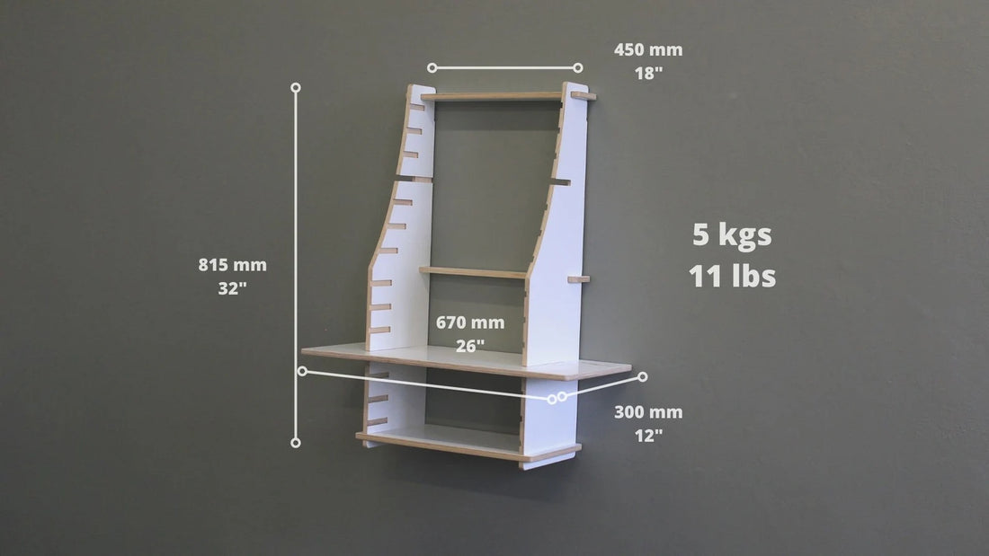 Easy Desk - Small - Birch wood wall desk