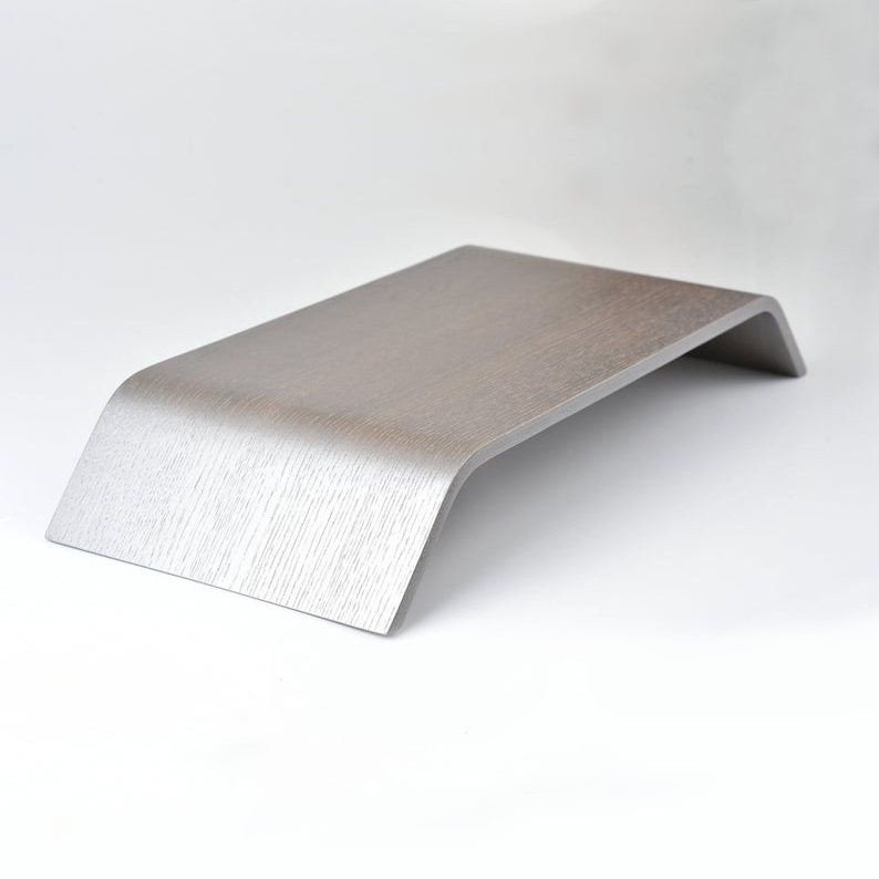Wooden Computer Monitor Stand - Gray