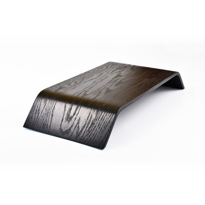 Wooden Computer Monitor Stand - Black