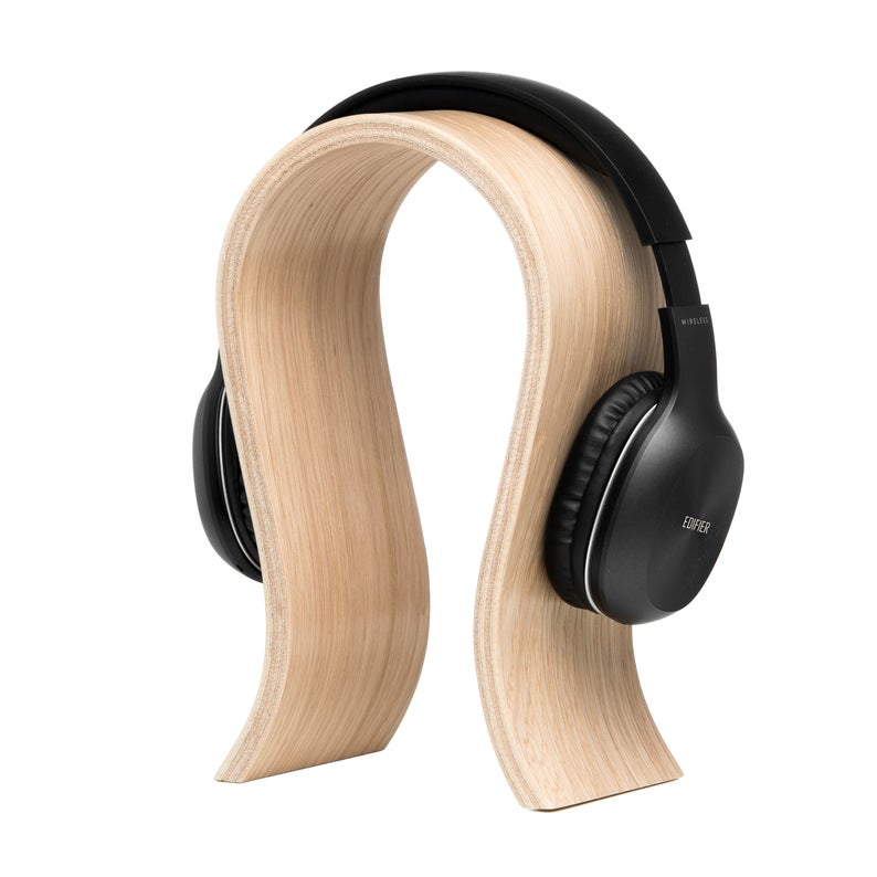 Oak wood headphone stand