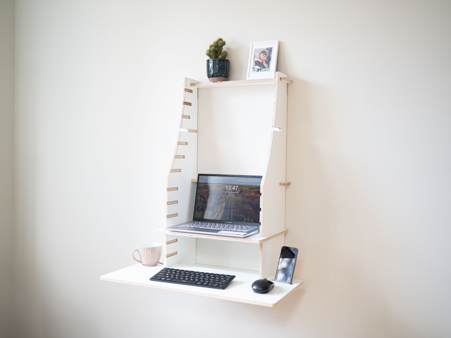Easy Desk - Small - Birch wood wall desk