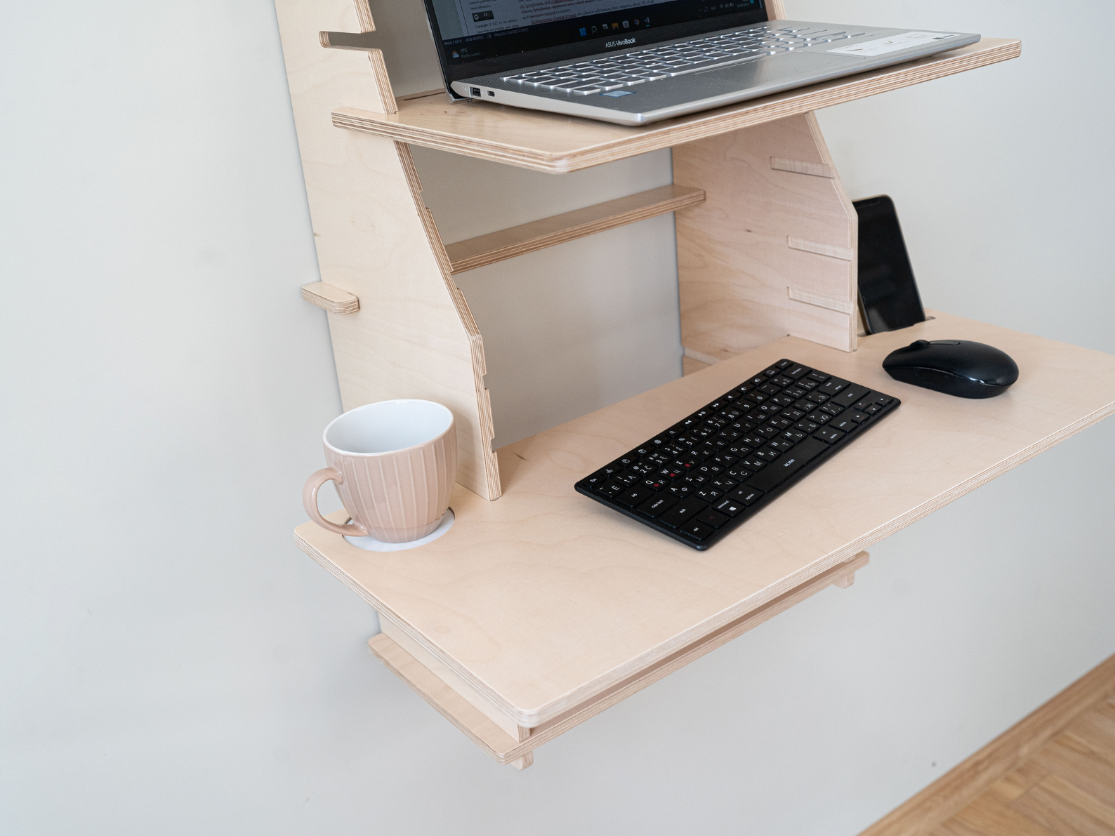 Easy Desk - Small - Birch wood wall desk