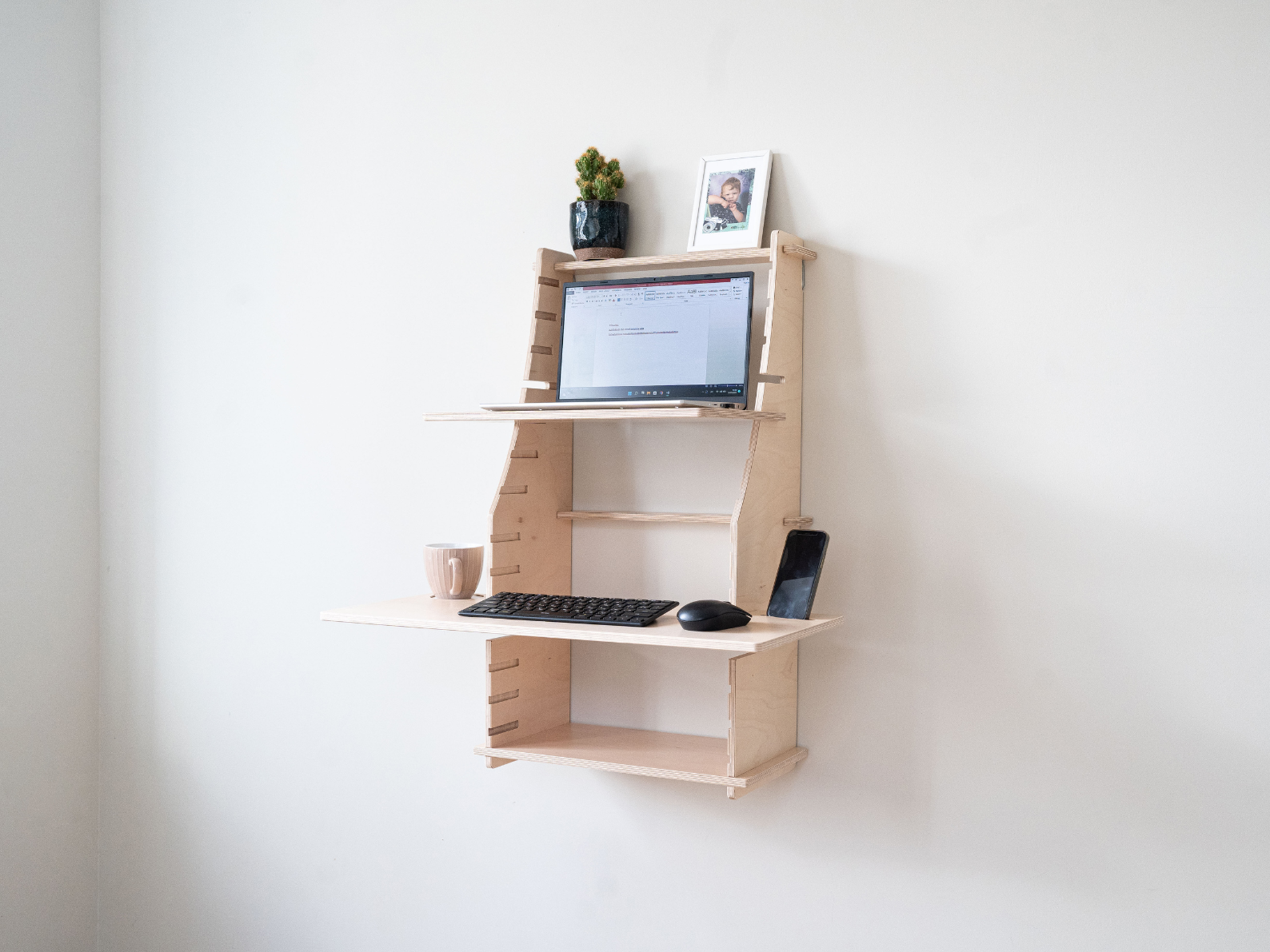 Easy Desk - Small - Birch wood wall desk