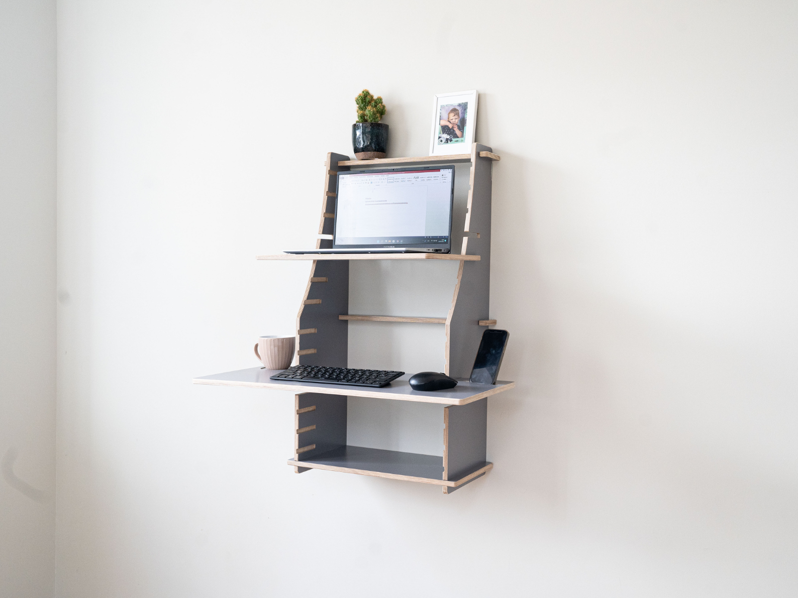 Easy Desk - Small - Birch wood wall desk