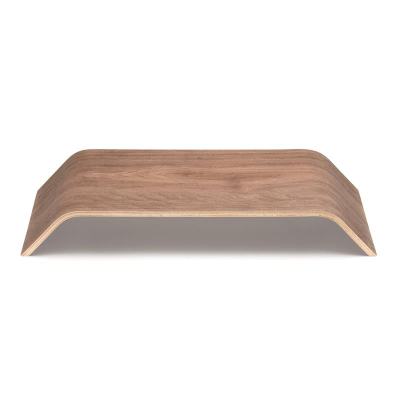 Walnut wood computer monitor stand