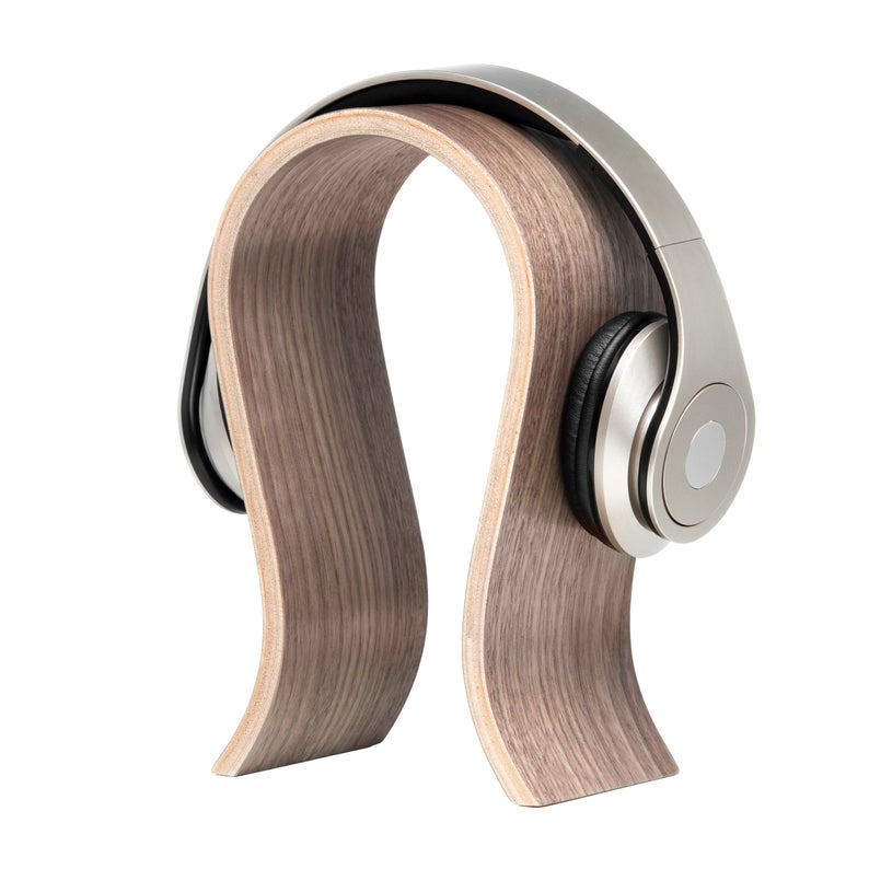 Walnut wood headphone stand