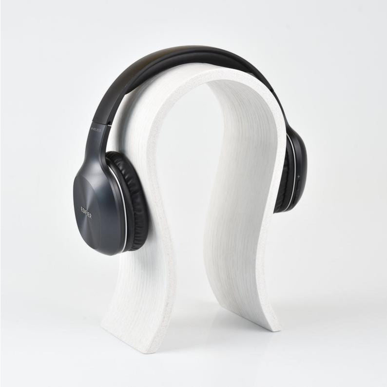 Wooden headphone stand - White