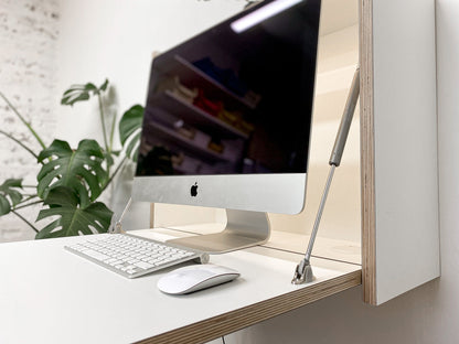 Medium Desk - Wall-mounted birch wood desk