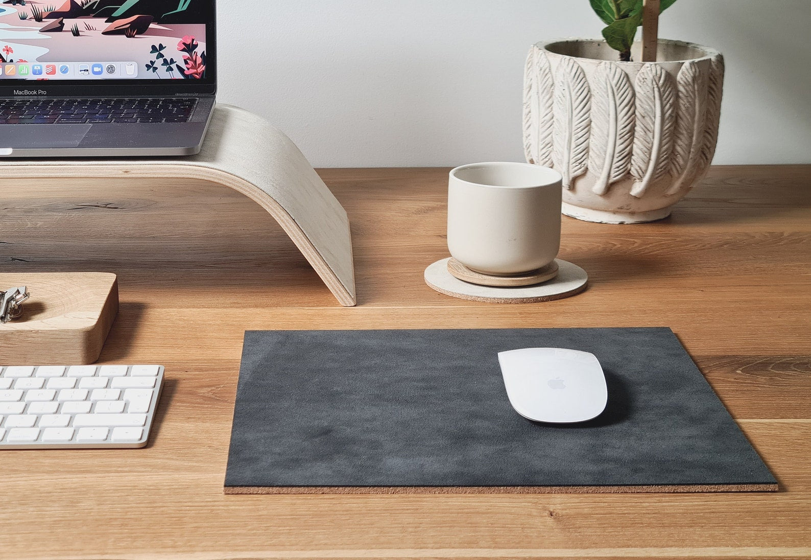 Small mouse pad - Black Alcantara
