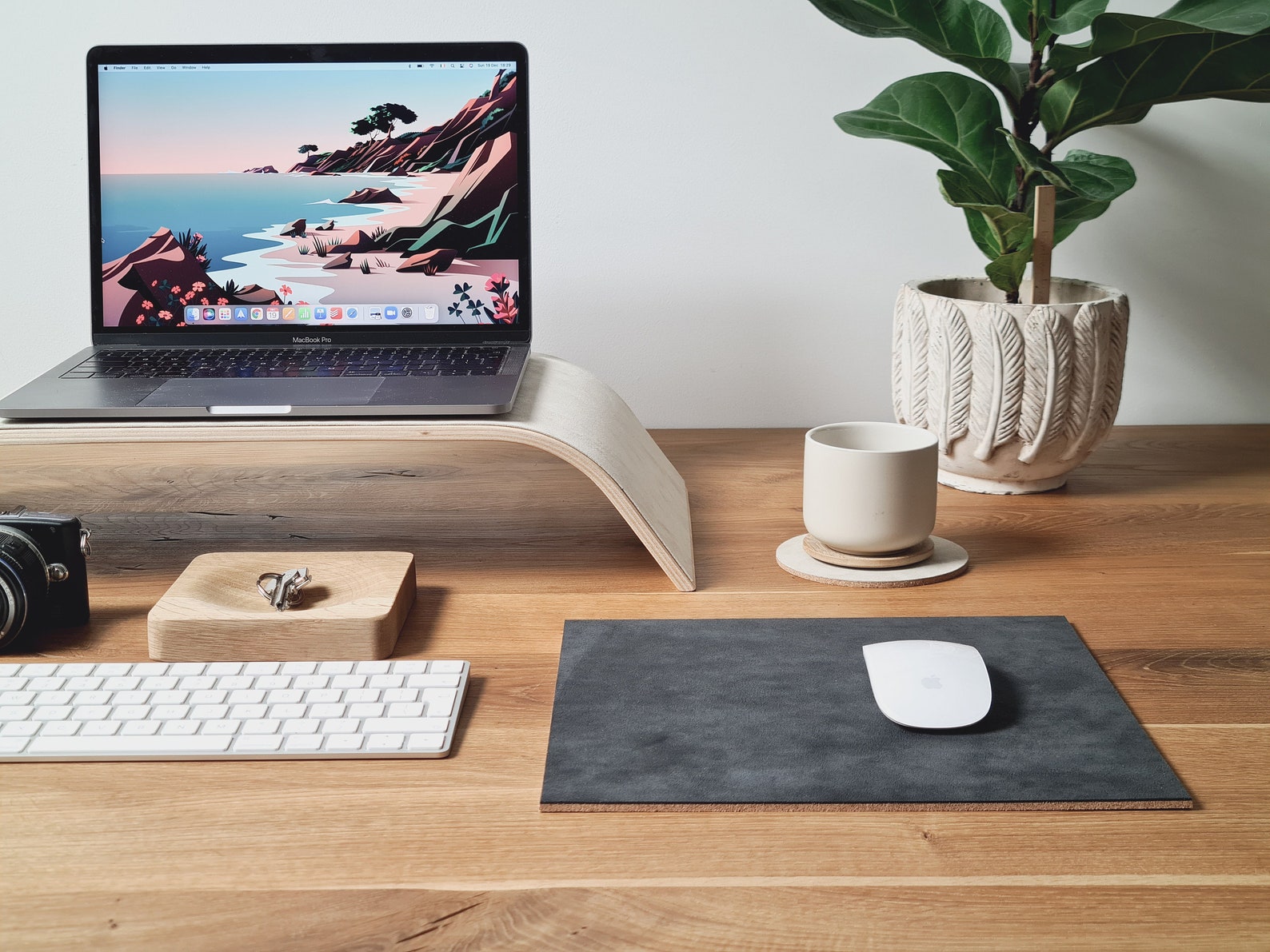 Small mouse pad - Black Alcantara